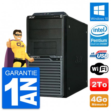 PC Tour Acer Veriton M2630G Intel G3220 RAM 4Go Disque Dur 2To Windows 10 Wifi