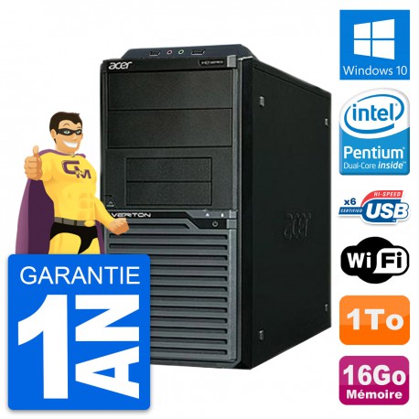 PC Tour Acer Veriton M2630G Intel G3220 RAM 16Go Disque Dur 1To Windows 10 Wifi