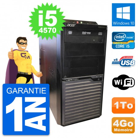 PC Tour Acer Veriton M2630G Intel i5-4570 RAM 4Go Disque Dur 1To Windows 10 Wifi