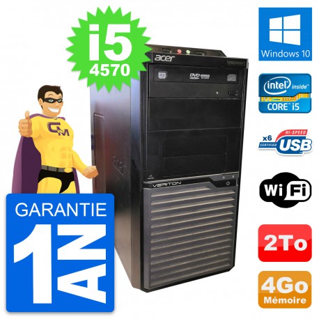 PC Tour Acer Veriton M2630G Intel i5-4570 RAM 4Go Disque Dur 2To Windows 10 Wifi