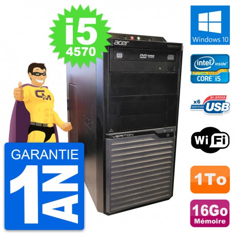 PC Tour Acer Veriton M2630G Intel i5-4570 RAM 16Go Disque 1To Windows 10 Wifi