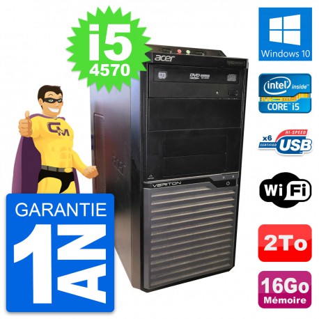 PC Tour Acer Veriton M2630G Intel i5-4570 RAM 16Go Disque 2To Windows 10 Wifi