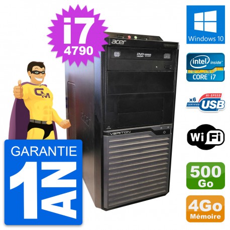 PC Tour Acer Veriton M2630G Intel i7-4790 RAM 4Go Disque 500Go Windows 10 Wifi
