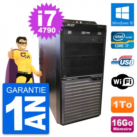 PC Tour Acer Veriton M2630G Intel i7-4790 RAM 16Go Disque 1To Windows 10 Wifi