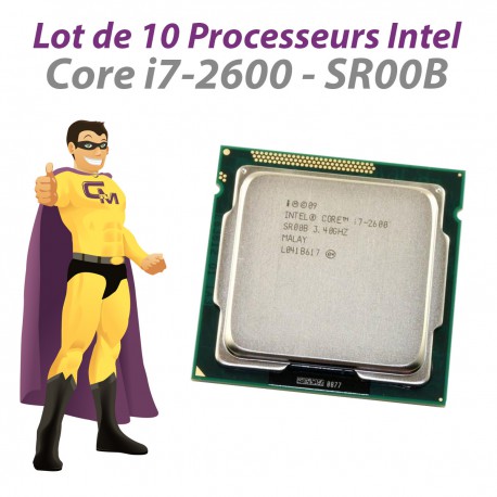 Lot x10 Processeurs CPU Intel Core I7-2600 3.4Ghz 8Mo SR00B LGA1155 Quad Core