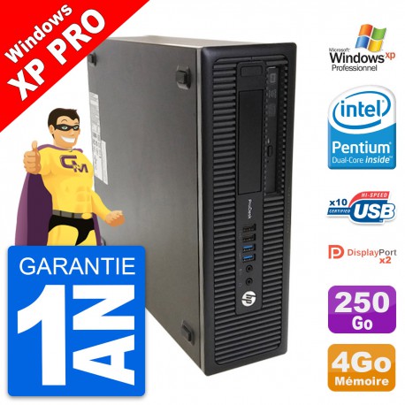 PC HP ProDesk 600 G1 SFF Intel G3220 RAM 4Go Disque Dur 250Go Windows 10 Wifi
