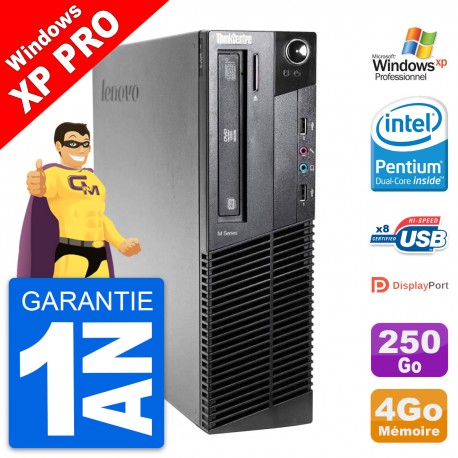 PC Lenovo ThinkCentre M81 SFF Intel G630 RAM 4Go Disque 250Go Windows 10 Wifi