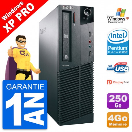 PC Lenovo ThinkCentre M82 SFF Intel G630 RAM 4Go Disque 250Go Windows 10 Wifi