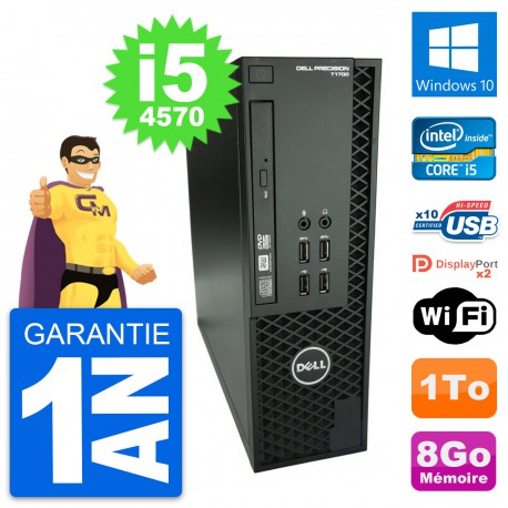 PC Dell Precision T1700 SFF Intel i5-4570 RAM 8Go Disque 1To Windows 10 Wifi