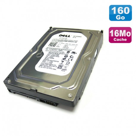 Disque Dur 160Go SATA 3.5" WD Certifié DELL WD1601ABYS-18C0A0 X464K 7200RPM 16Mo
