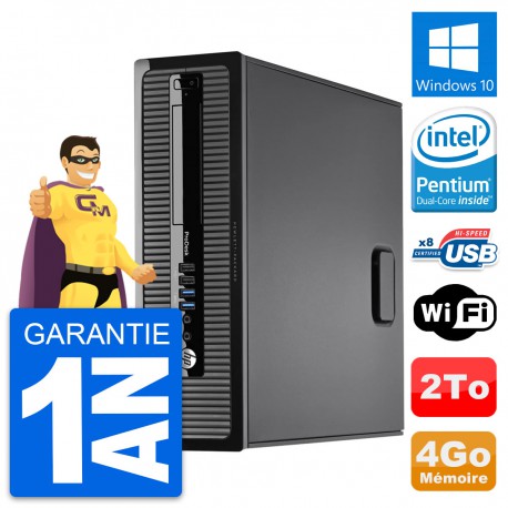 PC HP ProDesk 400 G1 SFF Intel G3220 RAM 4Go Disque Dur 2To Windows 10 Wifi