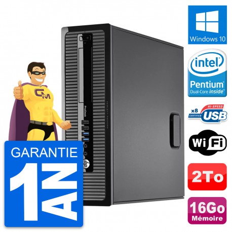 PC HP ProDesk 400 G1 SFF Intel G3220 RAM 16Go Disque Dur 2To Windows 10 Wifi