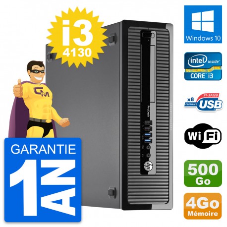 PC HP ProDesk 400 G1 SFF Intel i3-4130 RAM 4Go Disque Dur 500Go Windows 10 Wifi