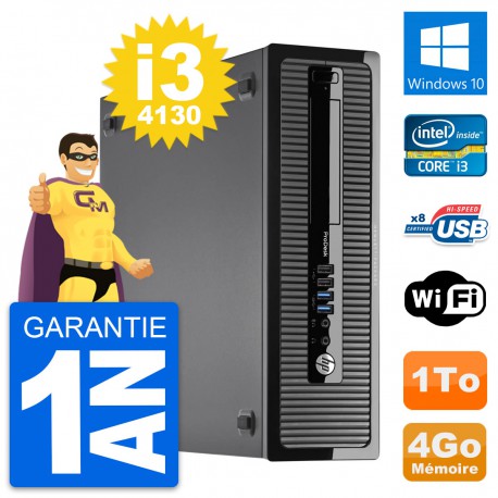 PC HP ProDesk 400 G1 SFF Intel i3-4130 RAM 4Go Disque Dur 1To Windows 10 Wifi
