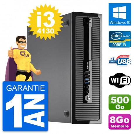 PC HP ProDesk 400 G1 SFF Intel i3-4130 RAM 8Go Disque Dur 500Go Windows 10 Wifi