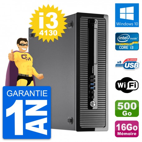 PC HP ProDesk 400 G1 SFF Intel i3-4130 RAM 16Go Disque Dur 500Go Windows 10 Wifi
