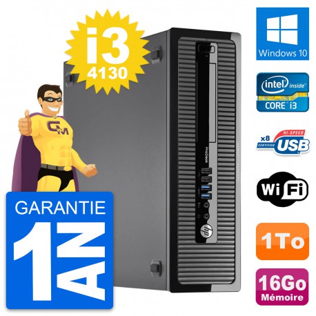 PC HP ProDesk 400 G1 SFF Intel i3-4130 RAM 16Go Disque Dur 1To Windows 10 Wifi