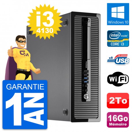 PC HP ProDesk 400 G1 SFF Intel i3-4130 RAM 16Go Disque Dur 2To Windows 10 Wifi
