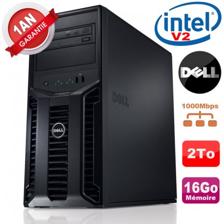Serveur DELL PowerEdge T110 II NR Xeon Quad Core E3-1220 V2 16Go Ram Ecc 2To