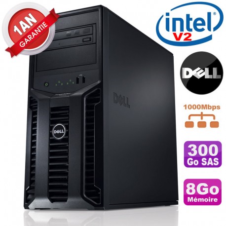 Serveur DELL PowerEdge T110 II Xeon QuadCore E3-1220 V2 8Go Ram Ecc 300Go SAS