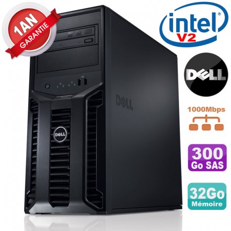 Serveur DELL PowerEdge T110 II Xeon QuadCore E3-1220 V2 32Go Ram Ecc 300Go SAS