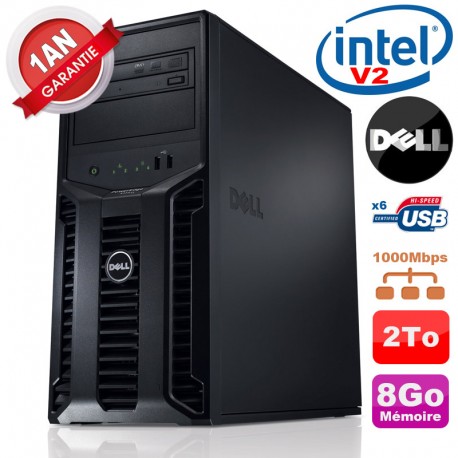 Serveur DELL PowerEdge T110 II Xeon QuadCore E3-1220 V2 8Go Ram Ecc 2To SATA