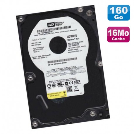Disque Dur 160Go SATA 3.5" Western Digital Caviar RE16 WD1600YD-01NVB1 7200RPM