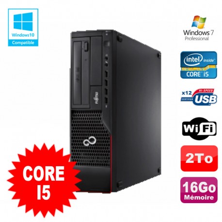 PC Fujitsu Esprimo E910 0-Watt Core I5-2400 16Go 2To Graveur WIFI Win 7 Pro