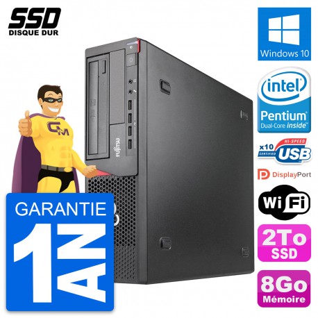 PC Fujitsu Esprimo E920 DT Intel G3220 RAM 8Go SSD 2To Windows 10 Wifi