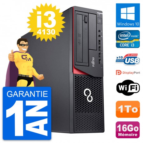 PC Fujitsu Esprimo E920 DT Intel i3-4130 RAM 16Go Disque 1To Windows 10 Wifi