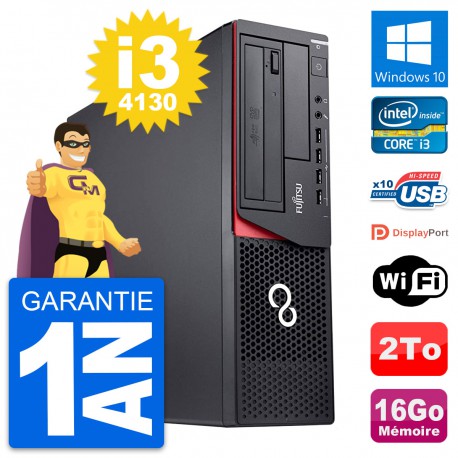 PC Fujitsu Esprimo E920 DT Intel i3-4130 RAM 16Go Disque 2To Windows 10 Wifi
