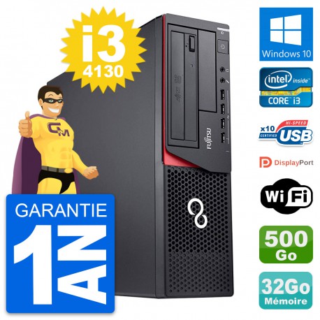 PC Fujitsu Esprimo E920 DT Intel i3-4130 RAM 32Go Disque 500Go Windows 10 Wifi