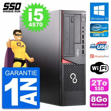 PC Fujitsu Esprimo E920 DT Intel Core i5-4570 RAM 8Go SSD 2To Windows 10 Wifi
