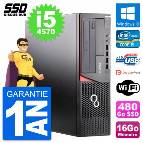 PC Fujitsu Esprimo E920 DT Intel Core i5-4570 RAM 16Go SSD 480Go Windows 10 Wifi