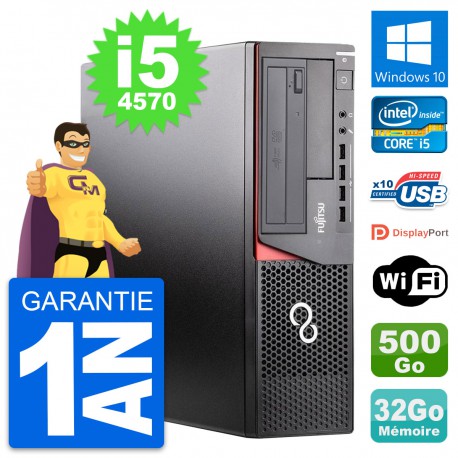 PC Fujitsu Esprimo E920 DT Intel i5-4570 RAM 32Go Disque 500Go Windows 10 Wifi