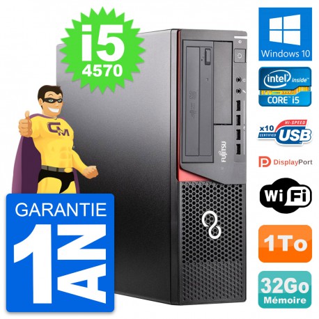 PC Fujitsu Esprimo E920 DT Intel i5-4570 RAM 32Go Disque 1To Windows 10 Wifi