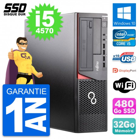 PC Fujitsu Esprimo E920 DT Intel Core i5-4570 RAM 32Go SSD 480Go Windows 10 Wifi