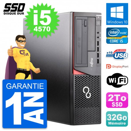 PC Fujitsu Esprimo E920 DT Intel Core i5-4570 RAM 32Go SSD 2To Windows 10 Wifi
