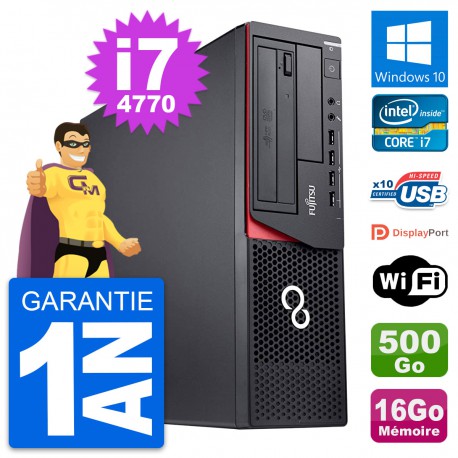PC Fujitsu Esprimo E920 DT Intel i7-4770 RAM 16Go Disque 500Go Windows 10 Wifi