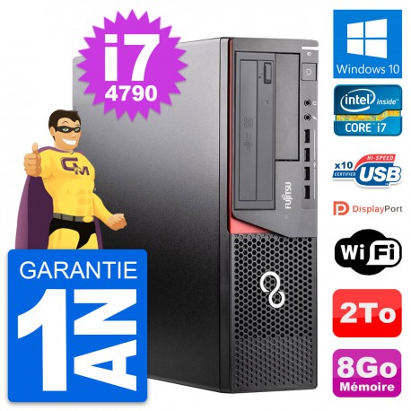 PC Fujitsu Esprimo E920 DT Intel Core i7-4790 RAM 8Go Disque 2To Windows 10 Wifi