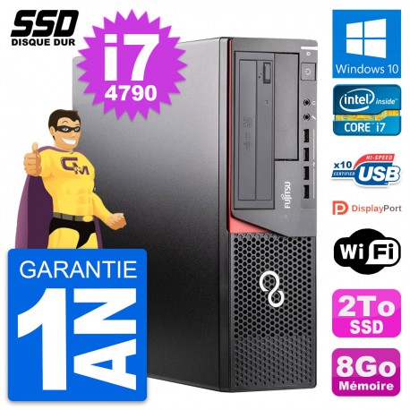 PC Fujitsu Esprimo E920 DT Intel Core i7-4790 RAM 8Go SSD 2To Windows 10 Wifi