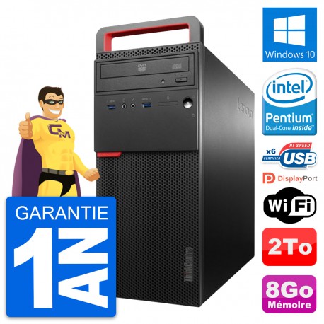 PC Tour Lenovo ThinkCentre M700 Intel G4400 RAM 8Go Disque 2To Windows 10 Wifi