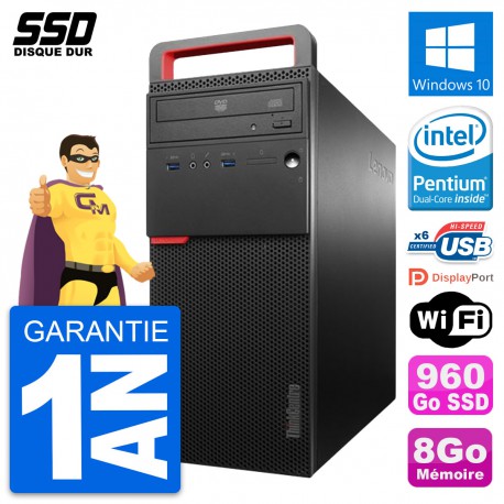 PC Tour Lenovo ThinkCentre M700 Intel G4400 RAM 8Go SSD 960Go Windows 10 Wifi