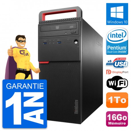 PC Tour Lenovo ThinkCentre M700 Intel G4400 RAM 16Go Disque 1To Windows 10 Wifi