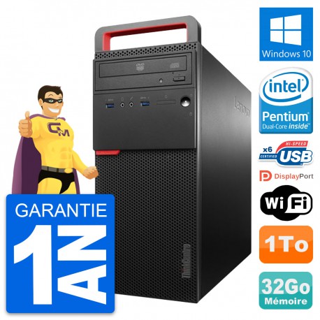PC Tour Lenovo ThinkCentre M700 Intel G4400 RAM 32Go Disque 1To Windows 10 Wifi