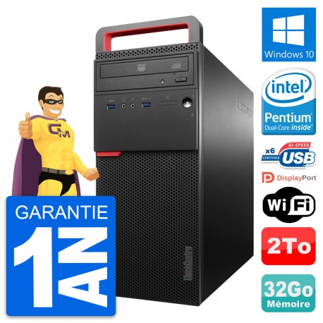 PC Tour Lenovo ThinkCentre M700 Intel G4400 RAM 32Go Disque 2To Windows 10 Wifi