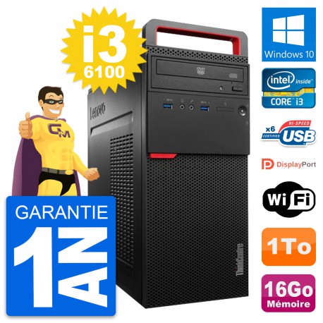 PC Tour Lenovo ThinkCentre M700 Core i3-6100 RAM 16Go Disque 1To Windows 10 Wifi