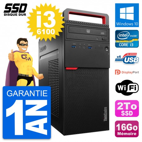 PC Tour Lenovo ThinkCentre M700 Intel i3-6100 RAM 16Go SSD 2To Windows 10 Wifi