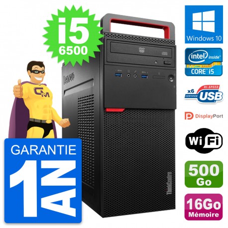 PC Tour Lenovo ThinkCentre M700 i5-6500 RAM 16Go Disque 500Go Windows 10 Wifi