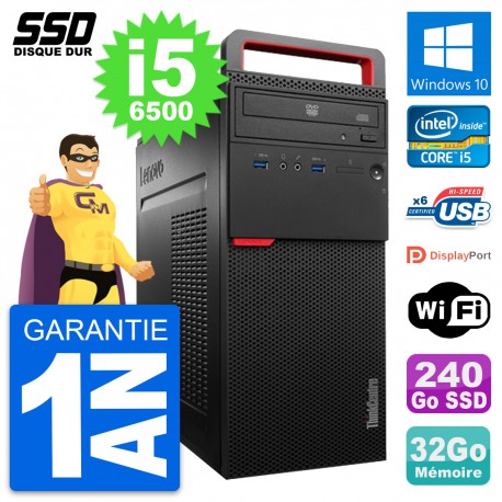 PC Tour Lenovo ThinkCentre M700 Intel i5-6500 RAM 32Go SSD 240Go Windows 10 Wifi